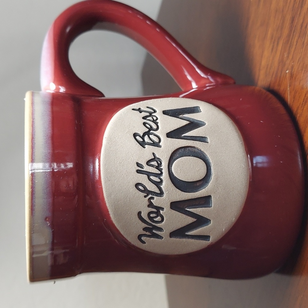 Pottery Mug Cup -World's Best Mom -Burton & Burton 20 Ounce
